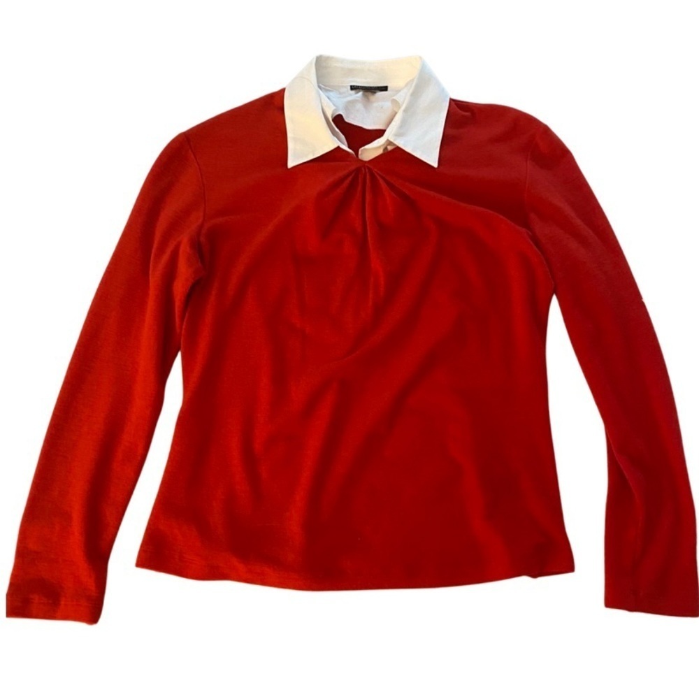 Lafayette 148 Merino Wool Sweater Removable Collar (SW2)